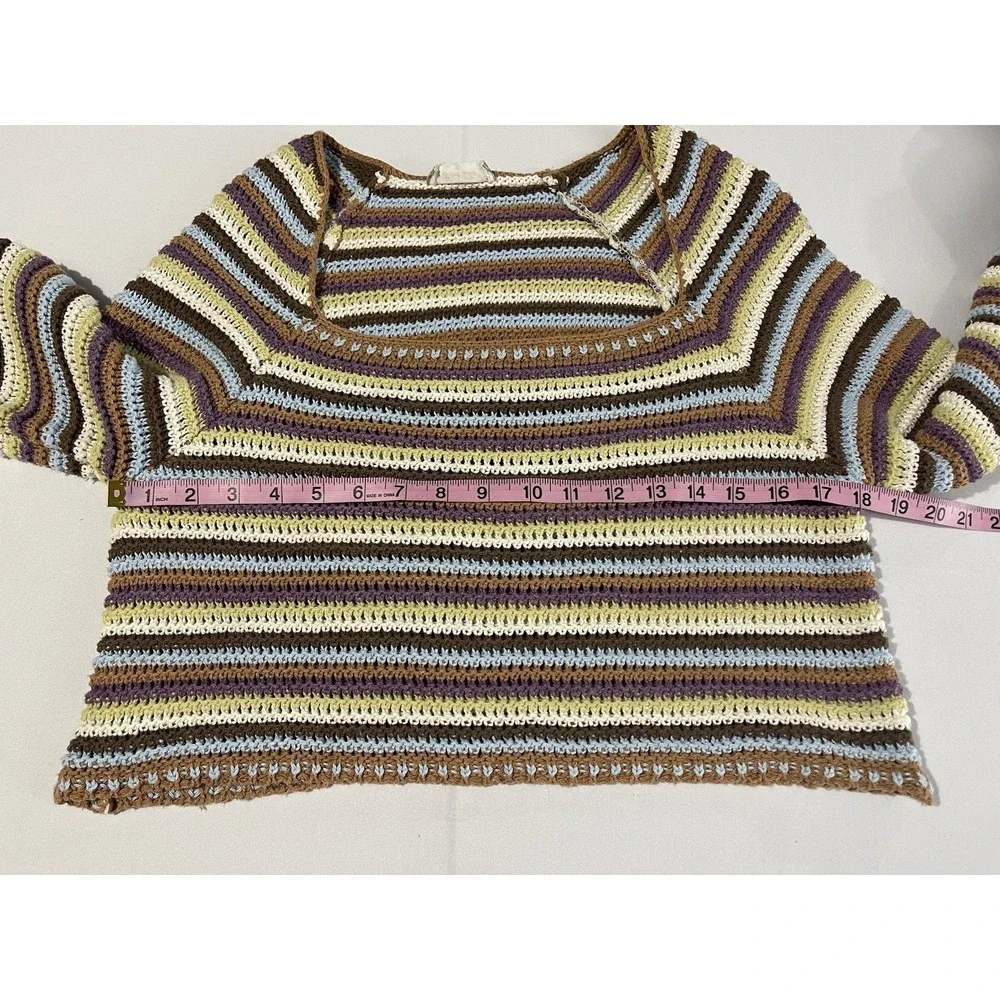 Altar'd State Crochet Multicolor Layla Crop Top XL Boho  Cottagecore Festival